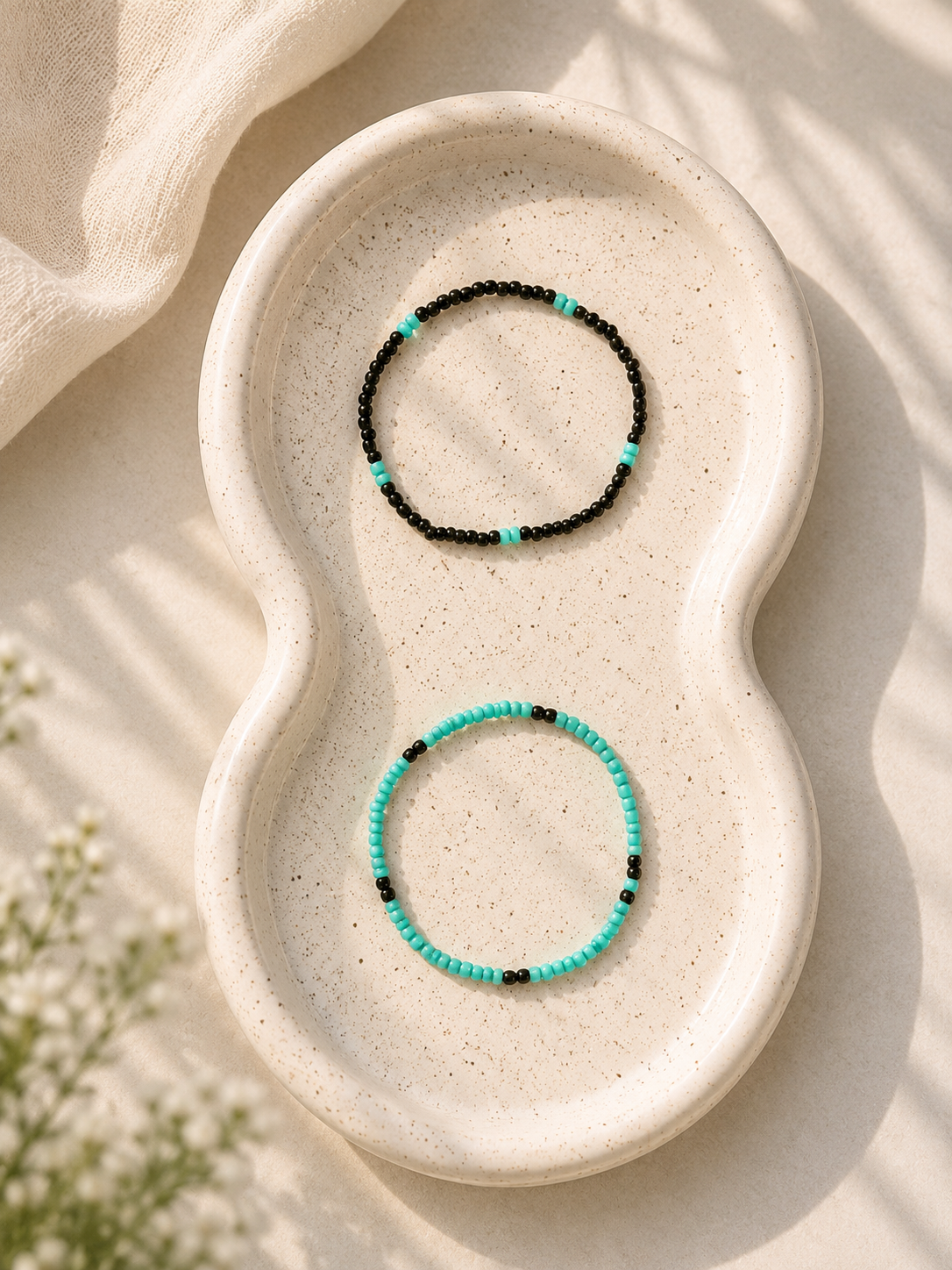 Custom Seed Bead Bond Bracelets – Matching Pair for Couples & Best Friends