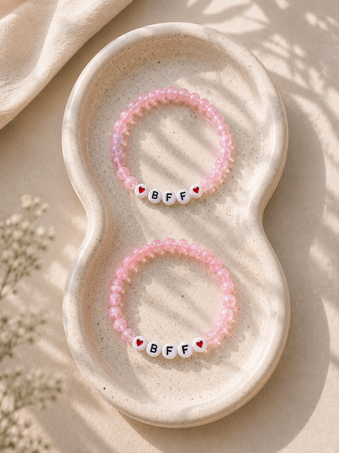 Custom Best Friend Bond Bracelets – Pink