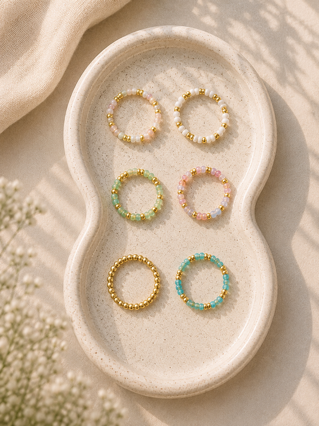 Seed Bead Rings – Handcrafted Accent Rings