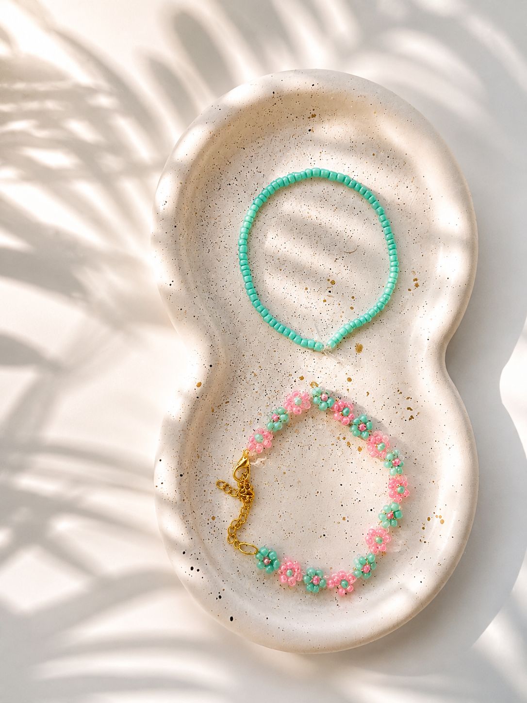 Summer Pairs Beaded Bracelets – Pink & Blue Edition