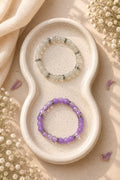 Aesthetic Round Crystal Bead Bracelet with Rhinestone Spacers