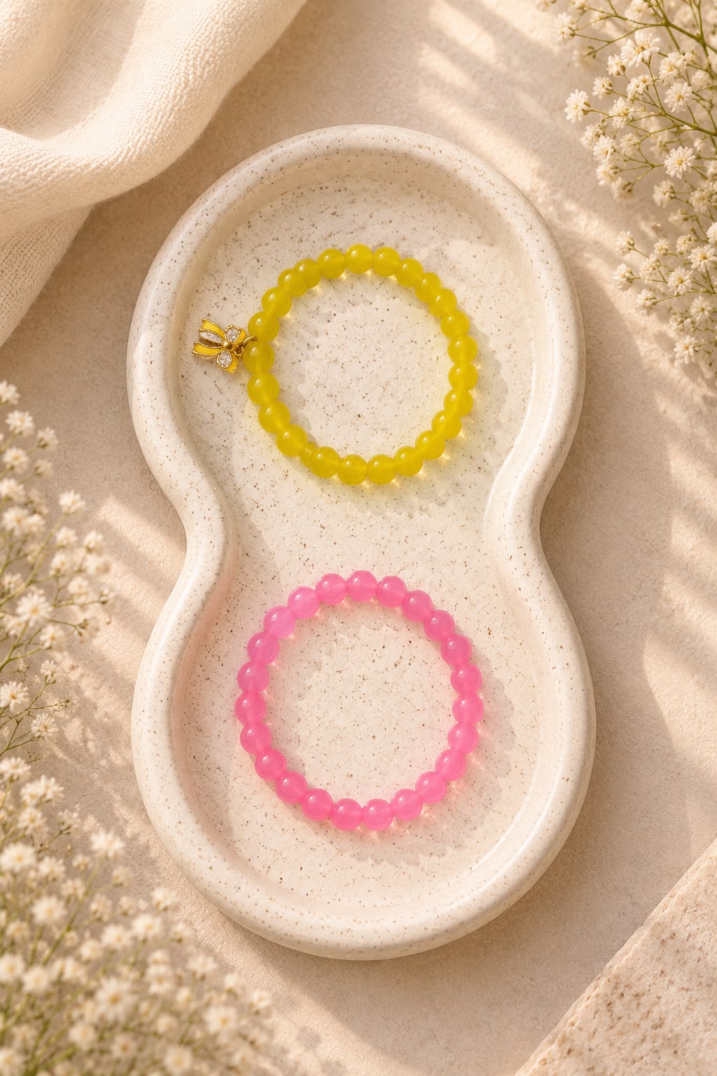 Simple Aesthetic Peace & Charm Bracelet