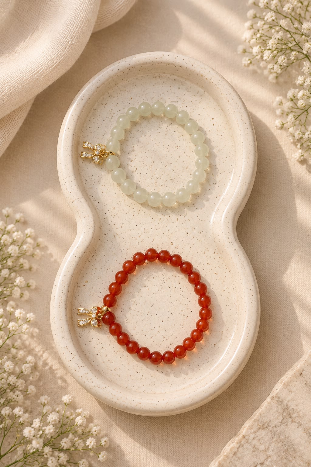 Simple Aesthetic Peace & Charm Bracelet