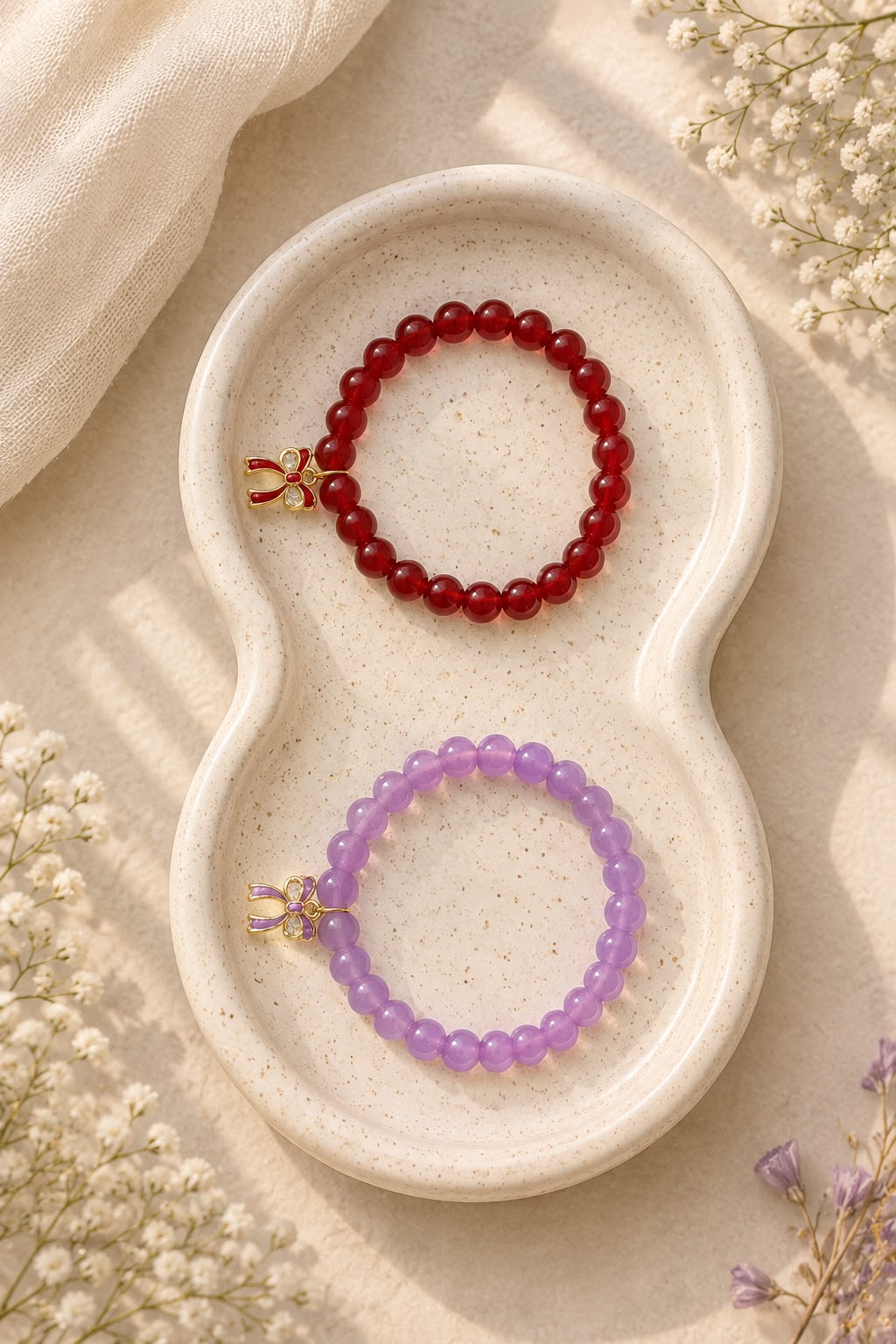 Simple Aesthetic Peace & Charm Bracelet